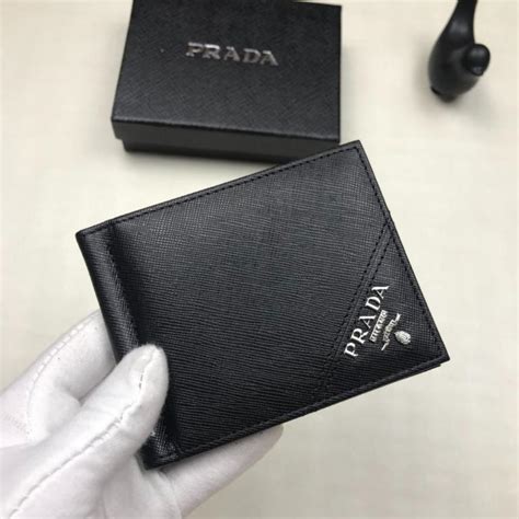 prada money clip card case